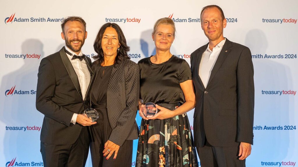 Photo of Marc Andre Mohn and Marika Zurawski, adidas, Andrea Wells, HSBC and Juergen Drebes, adidas.